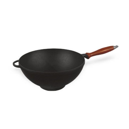 Чугунная сковорода WOK Ситон / Syton 200х90, 1.7 л, с деревянной ручкой Чугунная сковорода WOK Ситон / Syton 200х90, 1.7 л, с деревянной ручкой