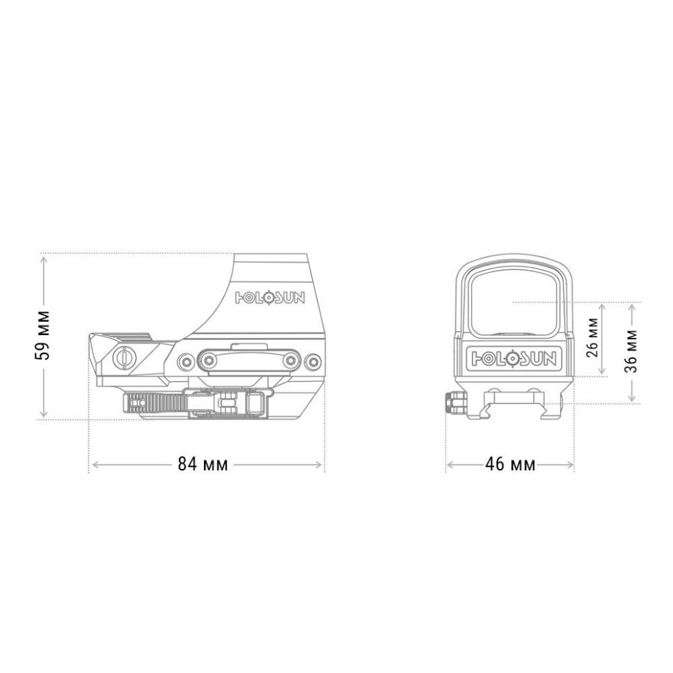 Коллиматорный прицел Holosun HE510C-GR Коллиматорный прицел Holosun HE510C-GR